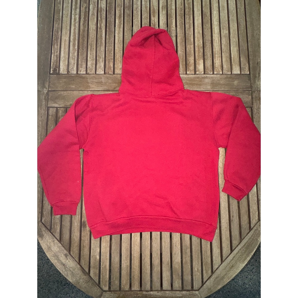 Vintage 80s Russell Athletic Beta Theta Pi Hoodie Red Stitched Greek Letters M - Picture 7 of 7